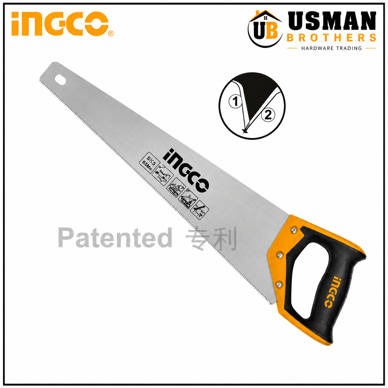 INGCO 20″ Heavy Duty Hand Saw for Wood Cutting – HHAS08500 | Usman Brothers