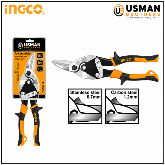 INGCO Right Cut Aviation Snip Heavy Duty – HTSN0110R | Usman Brothers