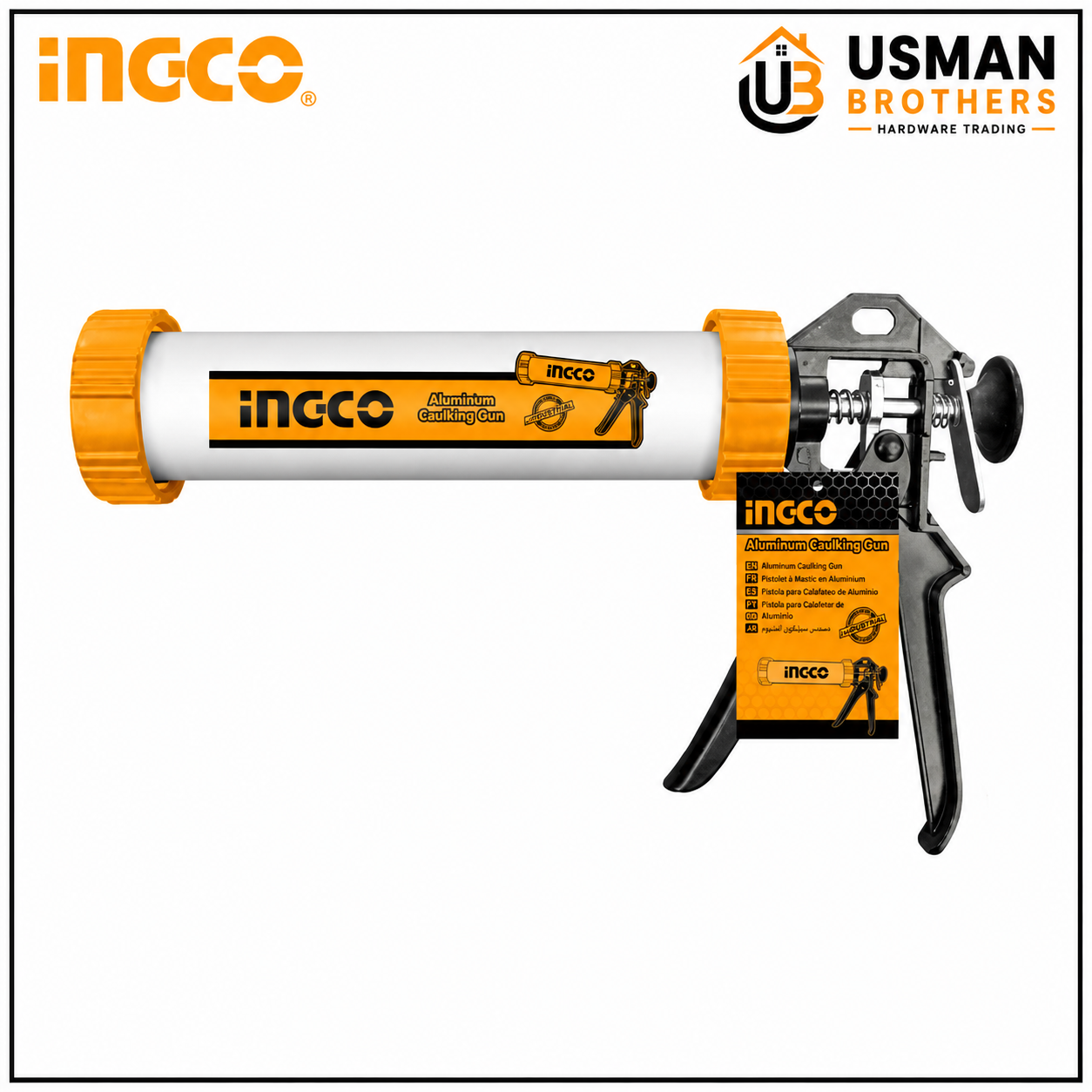 INGCO Aluminum Caulking Gun Heavy Duty Sealant Applicator – HCG0115 | Usman Brothers