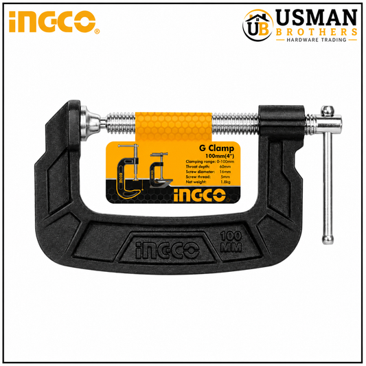 INGCO 4″ Heavy Duty G Clamp – HGC0104 | Usman Brothers