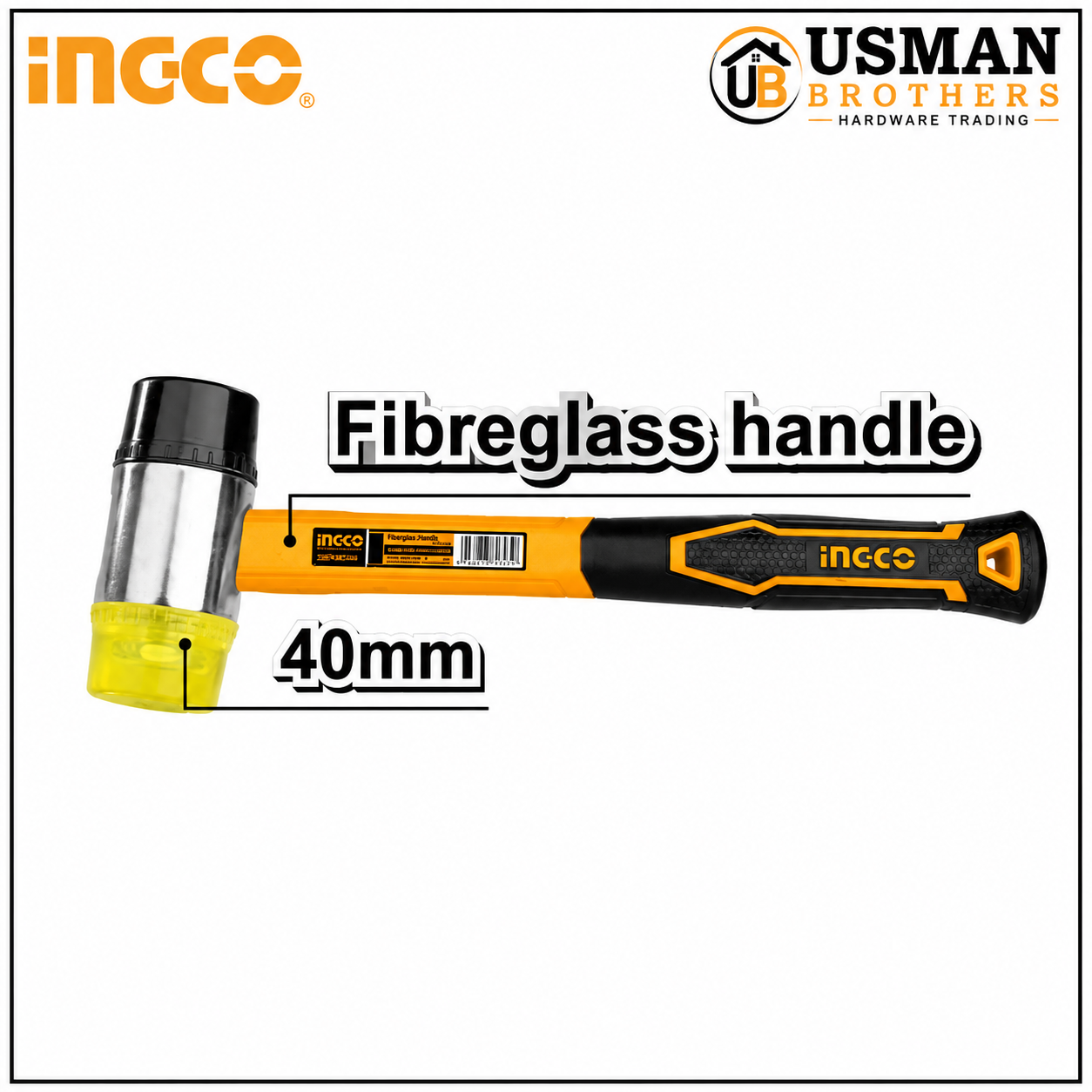 INGCO Rubber & Plastic Hammer Dual Face Mallet – HRPH8140 | Usman Brothers