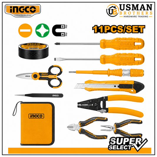 INGCO 11 Pcs Electrician’s Tools Set – HKETS0111 | Usman Brothers