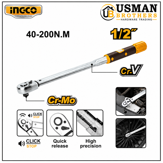 INGCO Professional Torque Wrench – HPTW200N1 | Usman Brothers