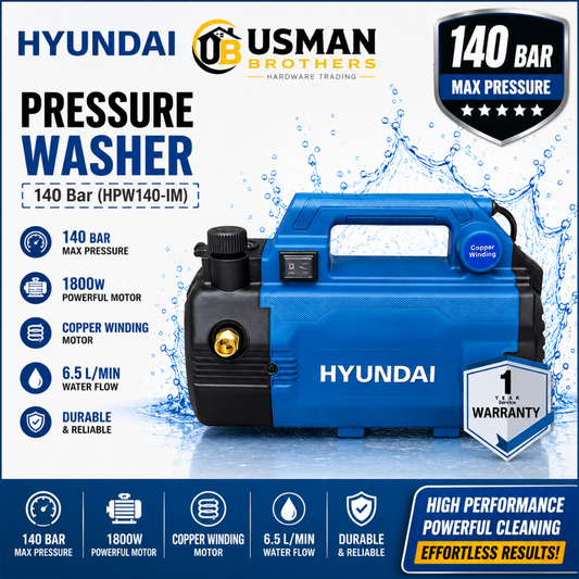Hyundai 140 Bar Pressure Washer – HPW140-IM | Usman Brothers