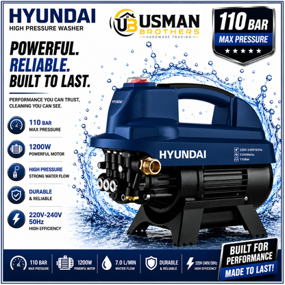 Hyundai 110 Bar Pressure Washer – HPW110-IM | Usman Brothers