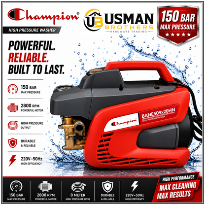 Champion High Pressure Water Jet 200 Bar – Model BANE509X20HN | Usman Brothers