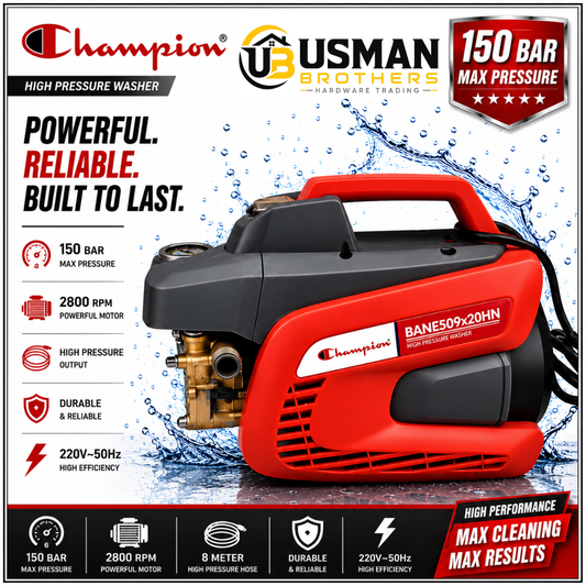 Champion High Pressure Water Jet 200 Bar – Model BANE509X20HN | Usman Brothers