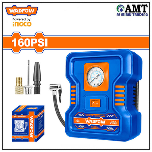 Wadfow Auto Air Compressor – WAAC501 | Portable Tire Inflator | Usman Brothers