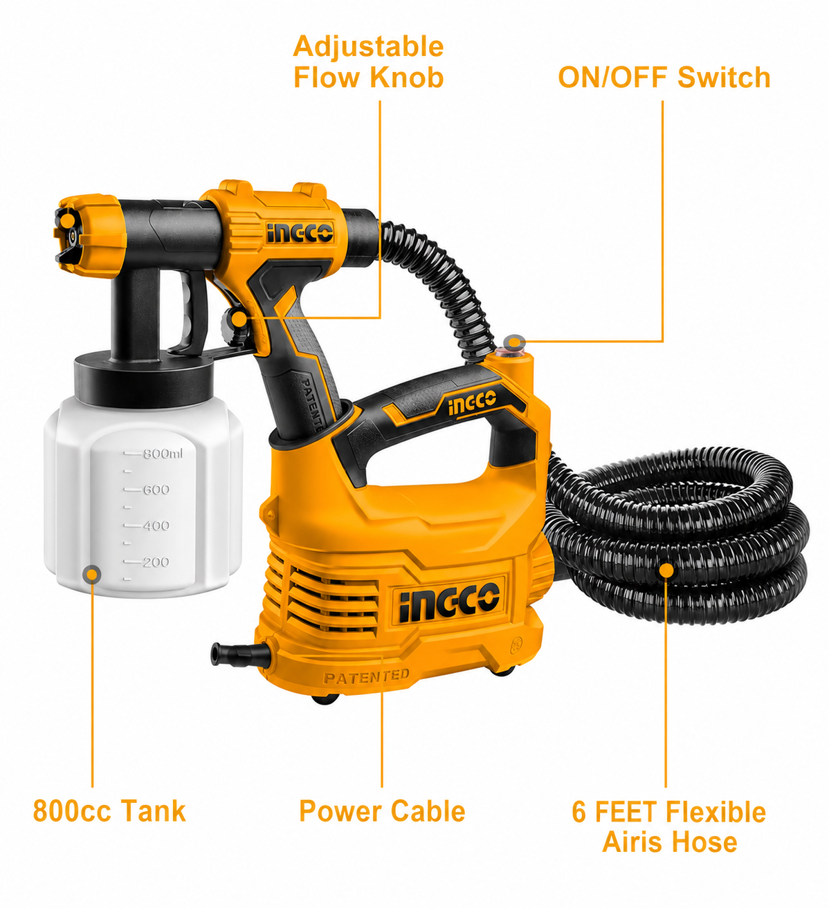 INGCO HVLP Spray Gun 550W SPG5008 🔥